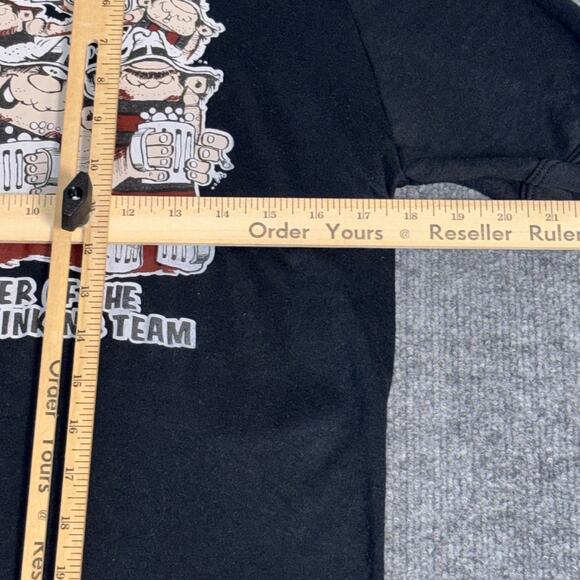 Vintage Aussie Beer‎ Drinking Team Shirt Mens Medium Ken Maynard Cartoon 70s - Picture 7 of 10